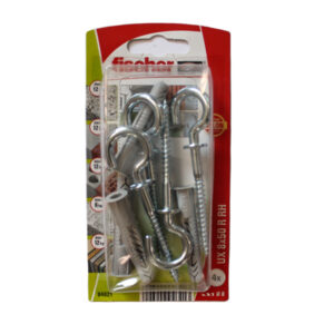 Fischer Hook & Plug Galvanised 8MM X 50MM (4)