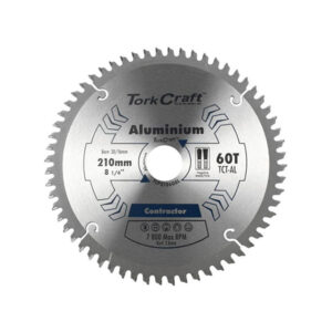 TORK CRAFT CIRCULAR SAW BLADE 210MM X 20MM X 60T ALUMINIUM