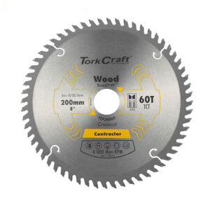 TORK CRAFT CIRCULAR SAW BLADE 200MM X 30MM X 60T