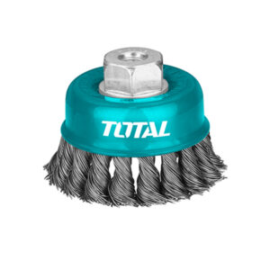 TOTAL WIRE CUP BRUSH KNOTTED 75MM