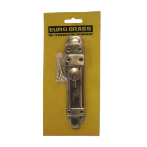 Euro Brass Barrel Bolt Flat Brass 150MM