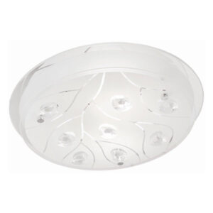 BRIGHT STAR CEILING LIGHT POLISHED CHROME WITH FROSTED GLASS