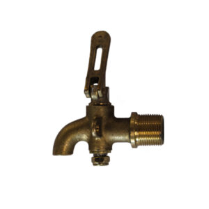 TANK LOCKING BIB TAP 20MM HIGH PRESSURE ROUGH BRASS