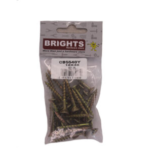 CHIPBOARD SCREWS 12MM X 40MM (25)