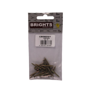 CHIPBOARD SCREWS 4MM X 25MM (25)