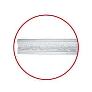 POLYSTYRENE CORNICE ROSA 2M