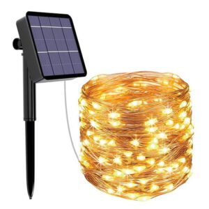 SOLAR FIRST 100-LED SOLAR 10M WARM WHITE FAIRY LIGHTS