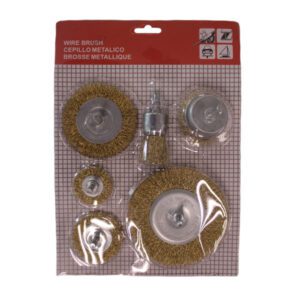 WIRE BRUSH SET STEEL 5PC SMALL