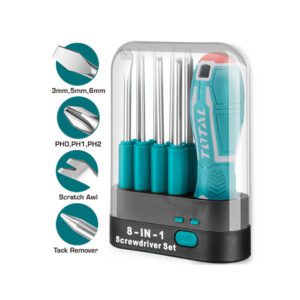 TOTAL SCREWDRIVER SET INTERCHANGEABLE 9PC