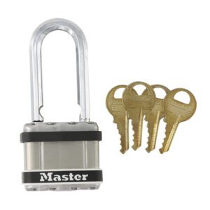 MACKIE MASTER EXCELL LAMINATED STAINLESS STEEL PADLOCK 44MM