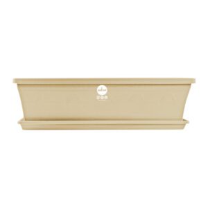 SEBOR SILL PLANTER & SAUCER SET 50CM BEIGE