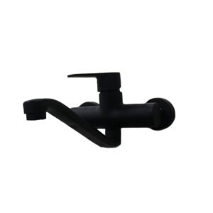 Erebus Black Single Lever Sink Mixer Wall Type