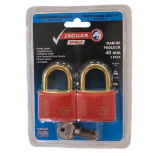 Jaguar Padlock Marine 40MM Pro Brass/Red