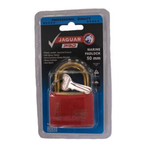 Jaguar Padlock Marine 50MM Pro Brass/Red