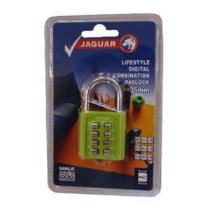 Jaguar Padlock Digital Combination Green 35MM