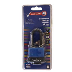 Jaguar Padlock Waterproof Laminated Long Shackle 40MM Blue