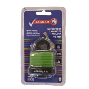 Jaguar Padlock Waterproof Laminated 40MM Green