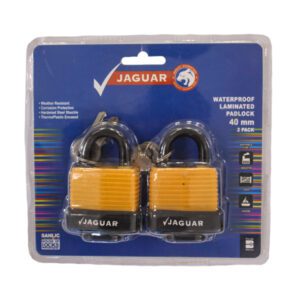 Jaguar Padlock Waterproof Laminated 40MM X 2 Orange