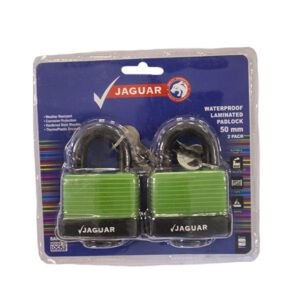 Jaguar Padlock Waterproof Laminated 50MM X 2 Green