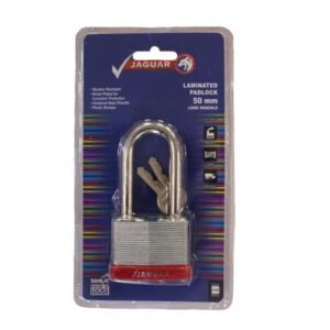 Jaguar Padlock Laminated 50 MM Long Shackle Red