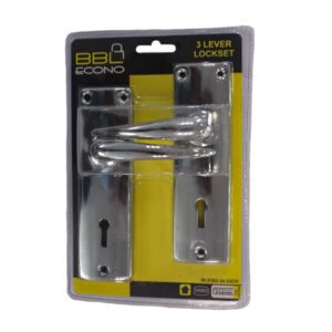 BBL HANDLE LEVER LOCKSET 3L ECONO CHROME