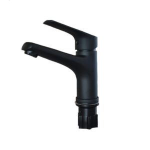 MAGNETITE S/L BLACK BASIN MIXER SHORT BODY