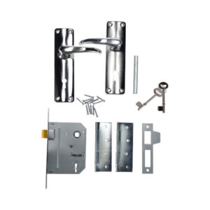 Mackie Mortice 3-lever Lockset & 100mm Hinges Combo