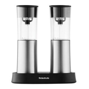 Taurus Spice Sync Battery Operated Stainless Steel Salt & Pepper Grinders 25W