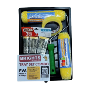 Brights Paint Roller & Brush Tray Set Combo 230mm